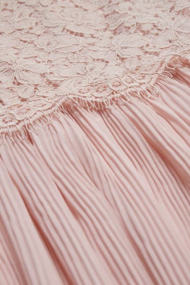 Donna - Vestito fit & flare - plissettato - rosa