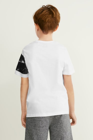 Kinderen - Set van 2 - T-shirt - wit / zwart