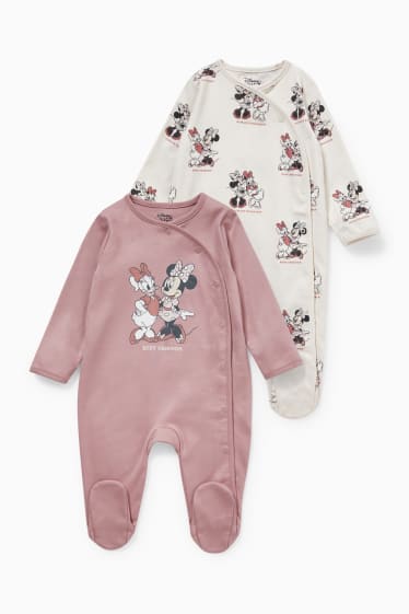 Babies - Multipack of 2 - Minnie Mouse - baby sleepsuit - rose