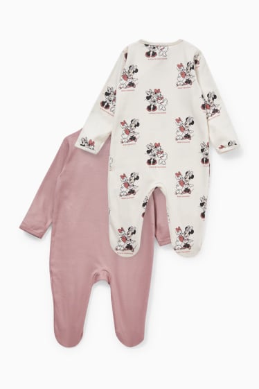 Babies - Multipack of 2 - Minnie Mouse - baby sleepsuit - rose