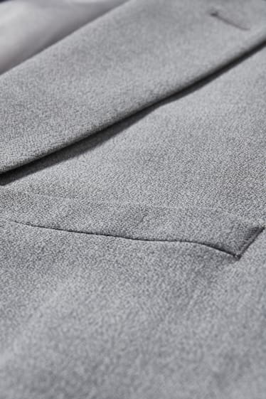 Pánské - Oblekové sako - slim fit - flex - LYCRA® - světle šedá-žíhaná