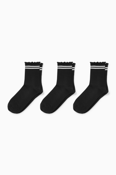 Dámské - Multipack 3 ks - ponožky - černá