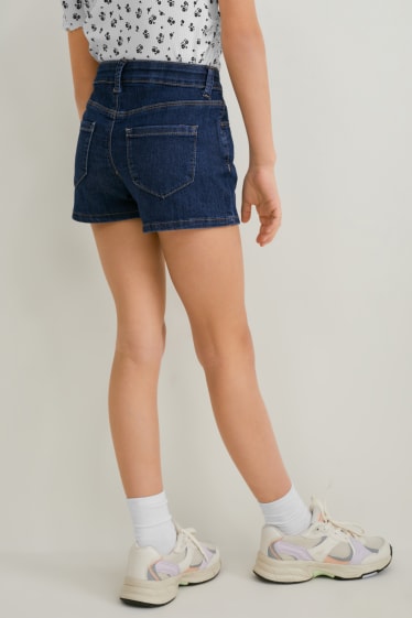 Kinder - Multipack 2er - Jeans-Shorts - dunkeljeansblau
