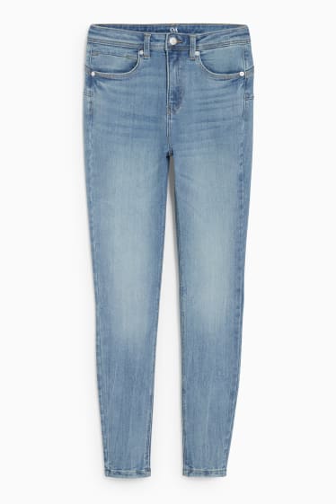Femei - Skinny jeans - high waist - denim-albastru