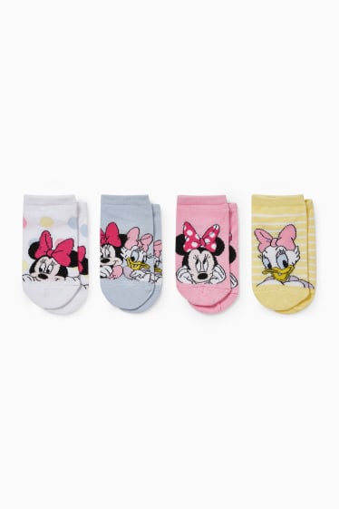 Bambini - Confezione da 4 - Disney - calzini corti - rosa