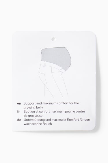 Women - Maternity leggings - faux leather - black