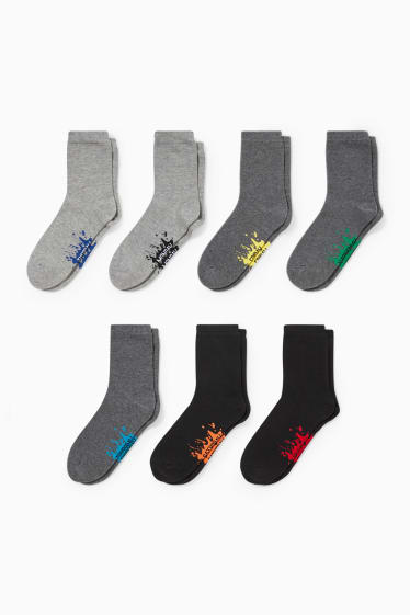 Children - Multipack of 7 - socks - light gray-melange