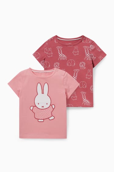 Babies - Multipack of 2 - Miffy - baby short sleeve T-shirt - rose