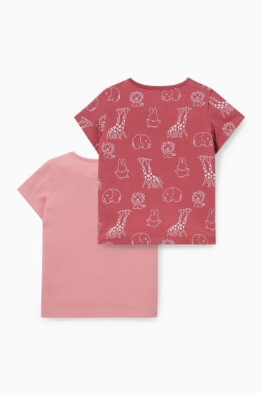Babies - Multipack of 2 - Miffy - baby short sleeve T-shirt - rose