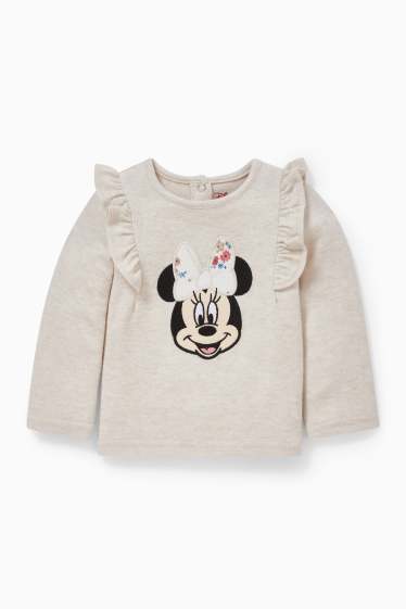 Babies - Minnie Mouse - baby sweatshirt - beige-melange