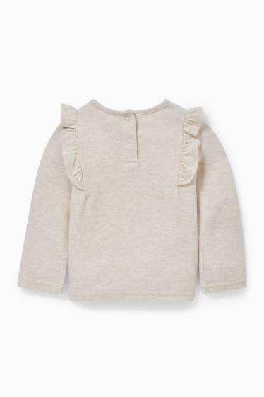 Babies - Minnie Mouse - baby sweatshirt - beige-melange
