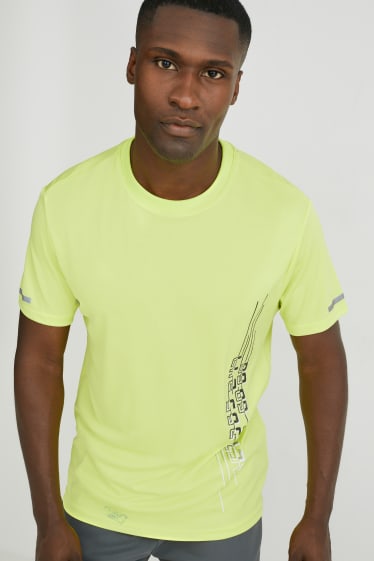Uomo - T-shirt sportiva - giallo fluorescente