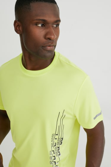 Mężczyźni - Koszulka funkcyjna  - żółty neonowy
