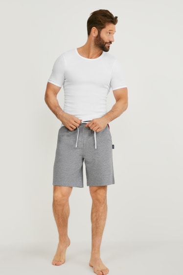 Herren - Pyjamashorts - grau