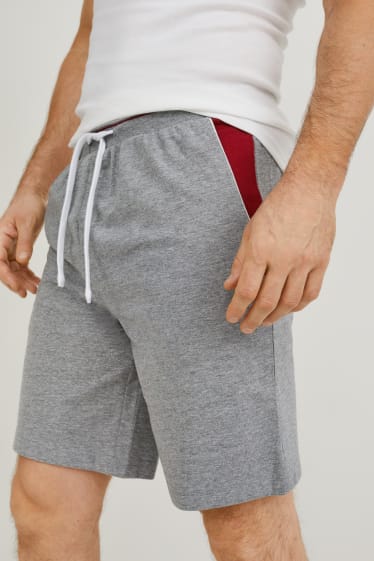 Herren - Pyjamashorts - grau