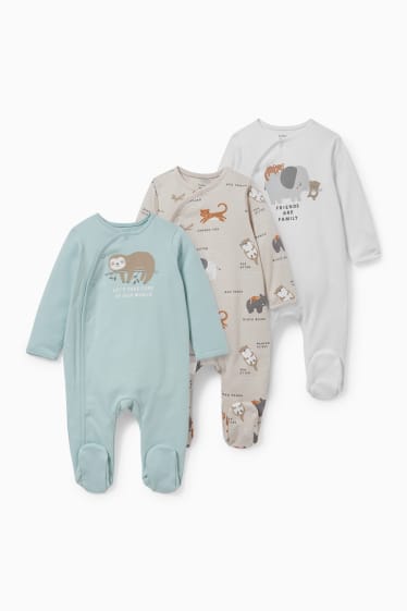 Babys - Multipack 3er - Baby-Schlafanzug - weiß