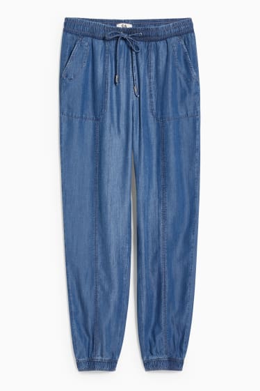 Women - Tapered jeans jeans - blue denim