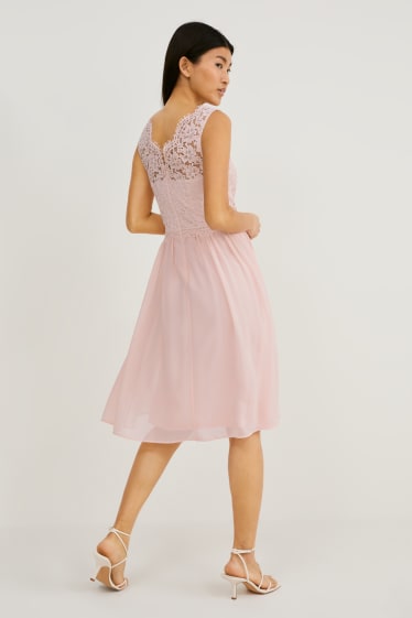 Women - Fit & flare dress - formal - rose