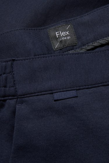 Pánské - Kalhoty chino - tapered fit - Flex  - tmavomodrá