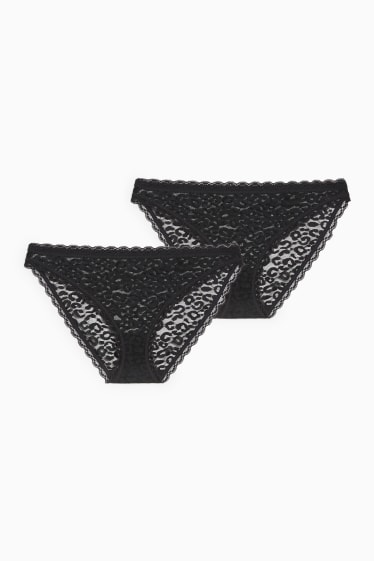 Donna - Confezione da 2 - slip - nero