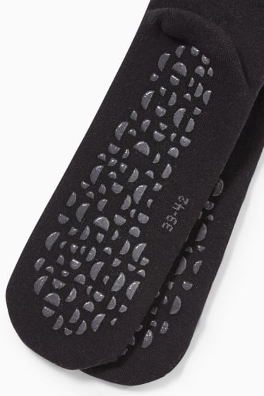 Women - Multipack of 2 - non-slip socks - black
