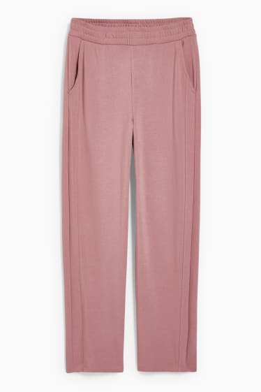 Femmes - Pantalon en jersey - palazzo - rose foncé