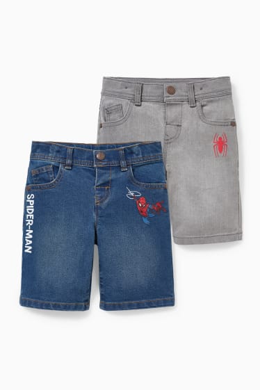 Kinder - Multipack 2er - Spider-Man - Jeans-Shorts - jeansblau
