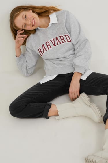 Femmes - Sweat - Harvard University - gris clair chiné
