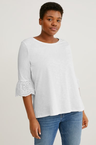 Women - Long sleeve top - cremewhite