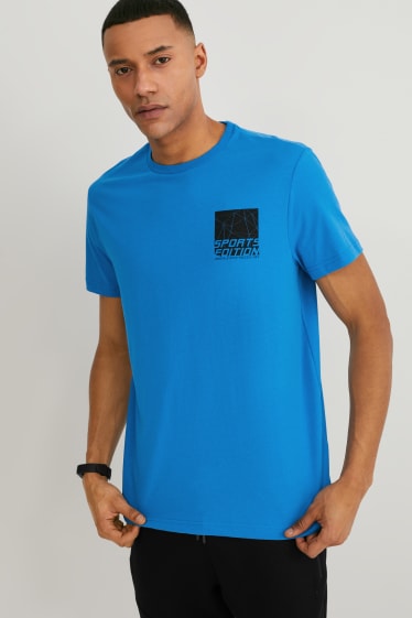 Uomo - T-shirt - fitness - blu