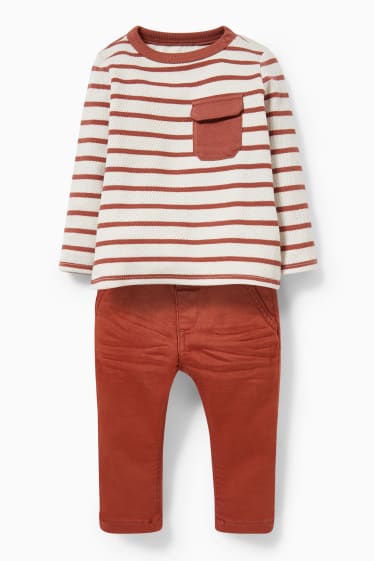 Babys - Baby-Outfit - 2 teilig - rostbraun