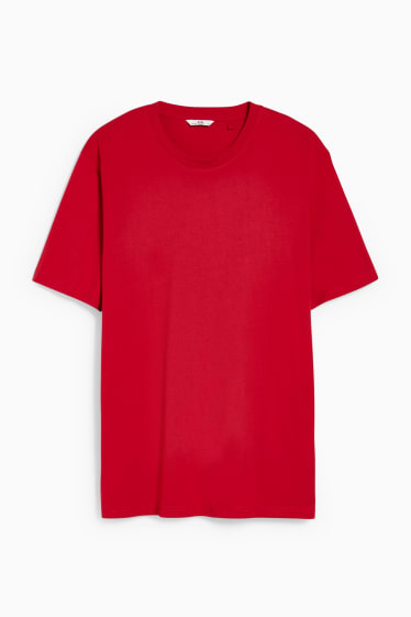 Heren - T-shirt - donkerrood