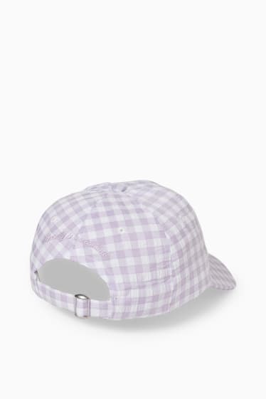 Women - Cap - check - light violet