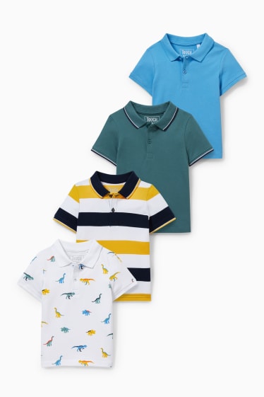 Children - Multipack of 4 - polo shirt - white / blue