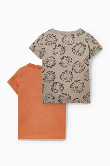 Bébés - Lot de 2 - Garfield - T-shirts pour bébé - marron clair
