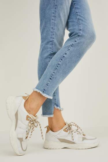 Women - Skinny jeans - mid waist  - denim-blue