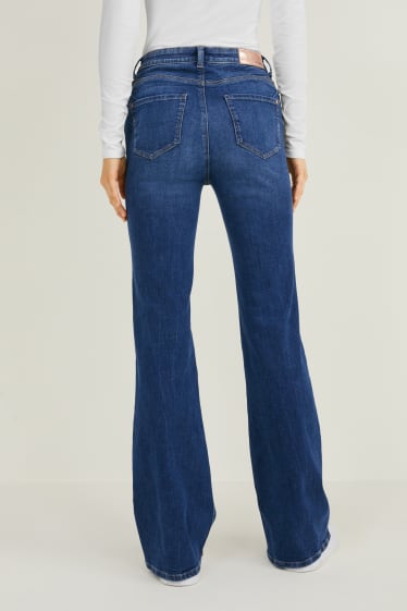 Women - Flared jeans - shaping jeans - high waist - denim-blue