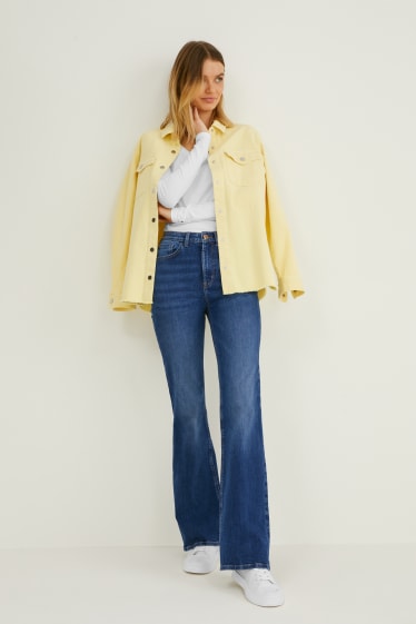 Women - Flared jeans - shaping jeans - high waist - denim-blue