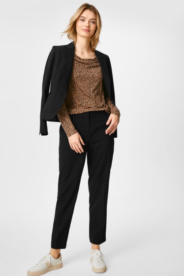 Donna - Pantaloni business - classic slim fit - nero