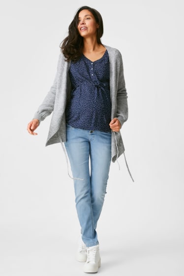 Damen - Umstandsjeans - Slim Jeans - jeans-hellblau