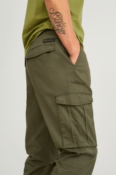 Uomo - Pantaloni tecnici - hiking - tapered fit - verde scuro