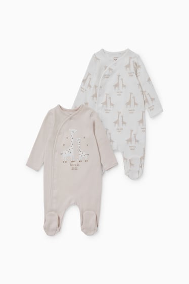 Babies - Multipack of 2 - baby sleepsuit - cremewhite