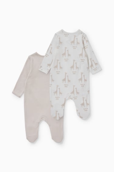 Miminka - Multipack 2 ks - pyžamo pro miminka - krémově bílá