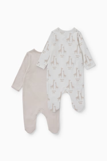 Babies - Multipack of 2 - baby sleepsuit - cremewhite
