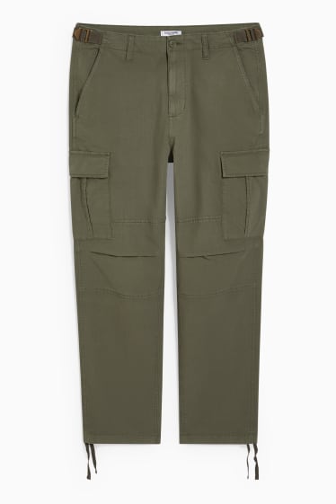 Men - CLOCKHOUSE - cargo trousers - tapered fit - dark green