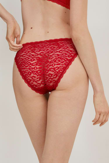 Damen - Multipack 2er - Slip - rot