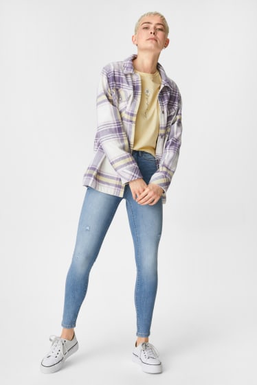 Kobiety - CLOCKHOUSE - skinny jeans - dżins-jasnoniebieski