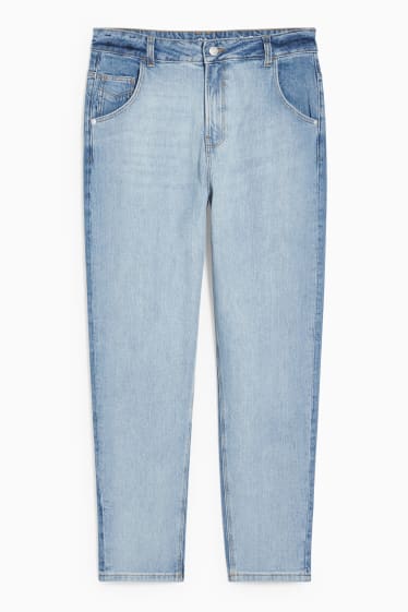 Dames - Mom jeans - high waist - jeansblauw