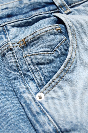Damen - Mom Jeans - High Waist - jeansblau