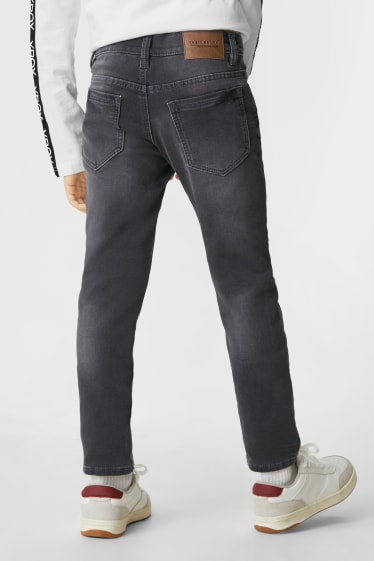 Copii - Slim jeans - jeans termoizolanți - jog denim - denim-gri închis
